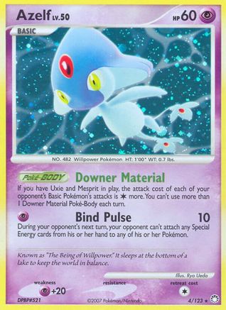 Image of Azelf 004/123  - Reverse Holofoil Mysterious Treasures - Holo Rare