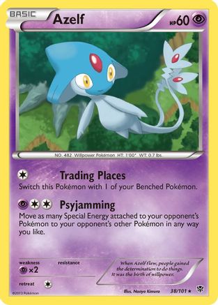 Image of Azelf 038  - Reverse Holofoil Plasma Blast - Rare