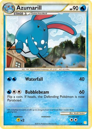 Image of Azumarill 002  - Holofoil HeartGold SoulSilver - Holo Rare