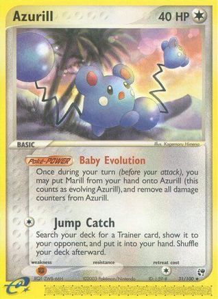 Image of Azurill 031/100  - Reverse Holofoil Sandstorm - Uncommon