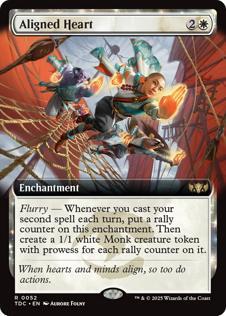 Image of Aligned Heart (Extended Art) (TDC-052) - Commander: Tarkir: Dragonstorm: (enchantment, Extended Art)