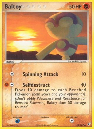 Image of Baltoy 053/107  - Reverse Holofoil Deoxys - Common