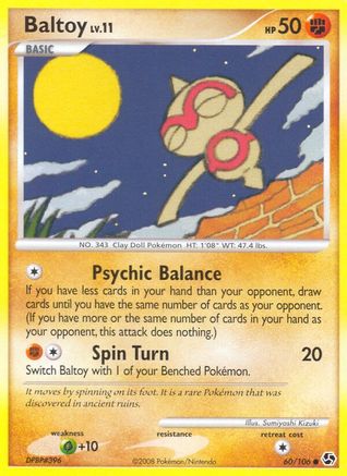 Image of Baltoy 060/106  - Reverse Holofoil Great Encounters - Common