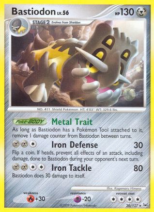 Image of Bastiodon 020  - Reverse Holofoil Platinum - Rare