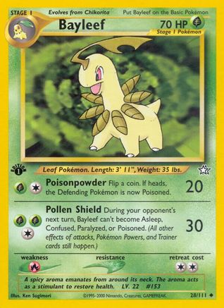 Image of Bayleef (28) 028/111  - 1st Edition Neo Genesis - Uncommon