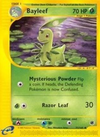 Image of Bayleef 071/165  - Reverse Holofoil Expedition - Uncommon