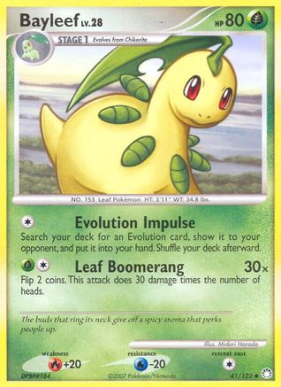 Image of Bayleef 041/123  Mysterious Treasures - Uncommon
