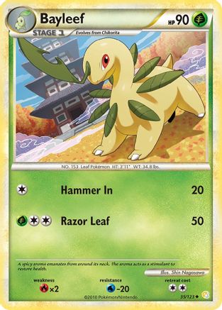 Image of Bayleef 035  - Reverse Holofoil HeartGold SoulSilver - Uncommon