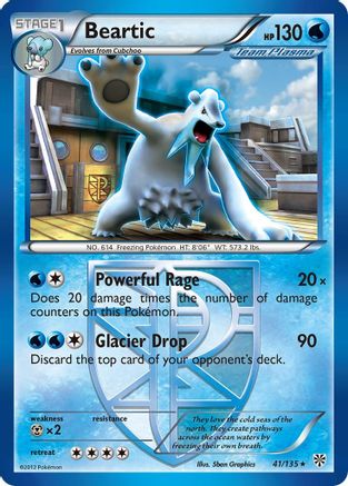Image of Beartic (Team Plasma) 041  - Reverse Holofoil Plasma Storm - Rare