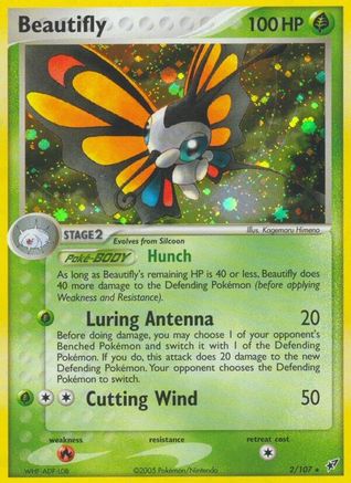 Image of Beautifly 002  Deoxys - Holo Rare