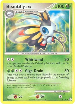 Image of Beautifly 019  - Reverse Holofoil Diamond and Pearl - Rare