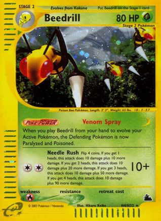 Image of Beedrill (H4) 0H4  - Holofoil Skyridge - Holo Rare