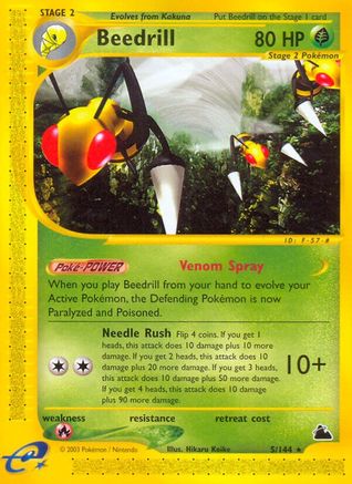 Image of Beedrill (5) 005  - Reverse Holofoil Skyridge - Rare