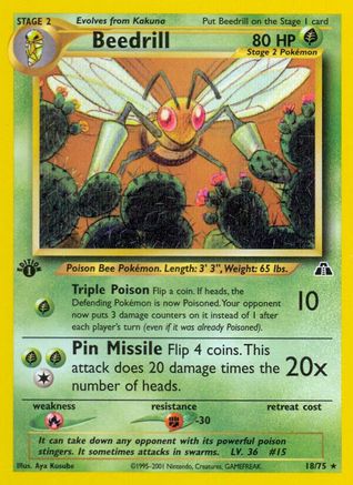 Image of Beedrill 018/75  - Unlimited Neo Discovery - Rare