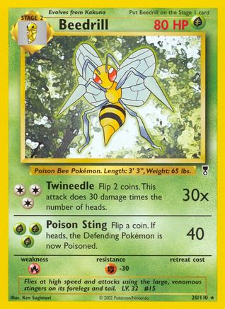 Image of Beedrill 020  - Reverse Holofoil Legendary Collection - Rare