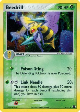 Image of Beedrill 001/112  FireRed & LeafGreen - Holo Rare