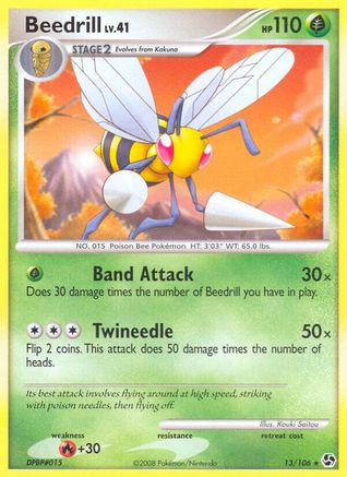 Image of Beedrill 013  - Reverse Holofoil Great Encounters - Rare