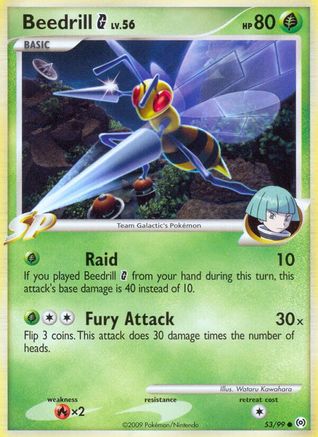 Image of Beedrill G 053/99  - Reverse Holofoil Arceus - Common