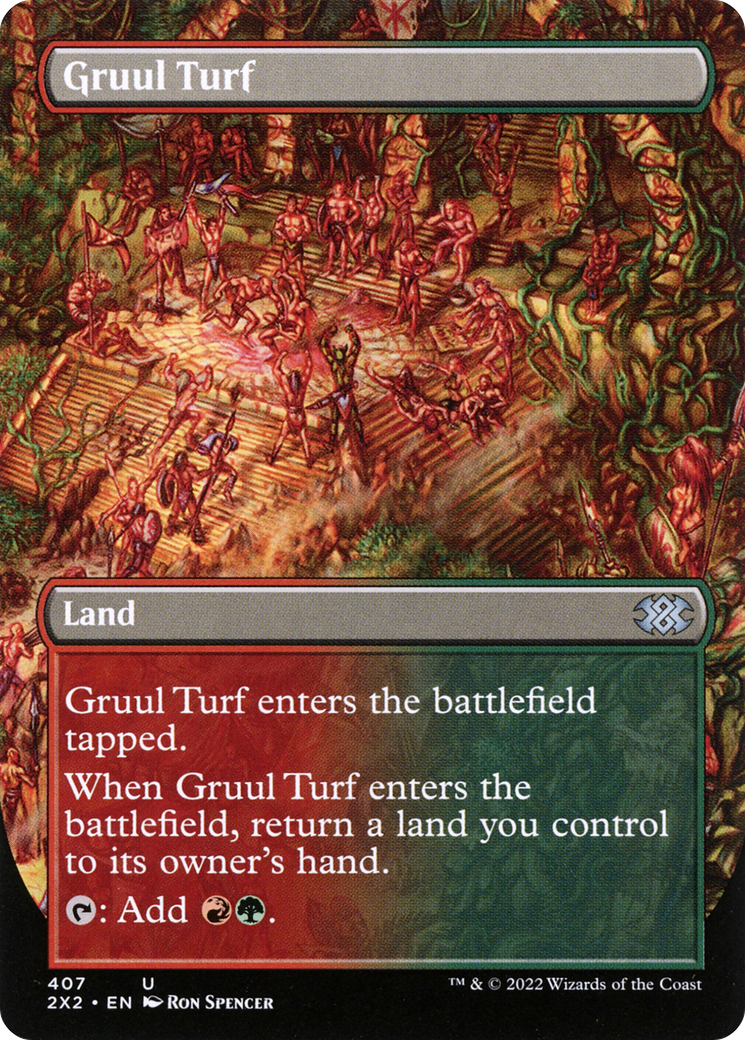 Image of Gruul Turf (Borderless) (2X2-407) - Double Masters 2022 (Borderless) Foil