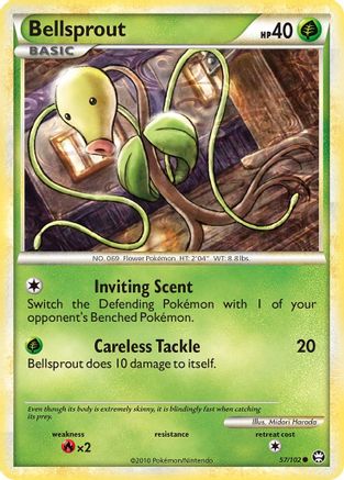 Image of Bellsprout 057  - Reverse Holofoil Triumphant - Common