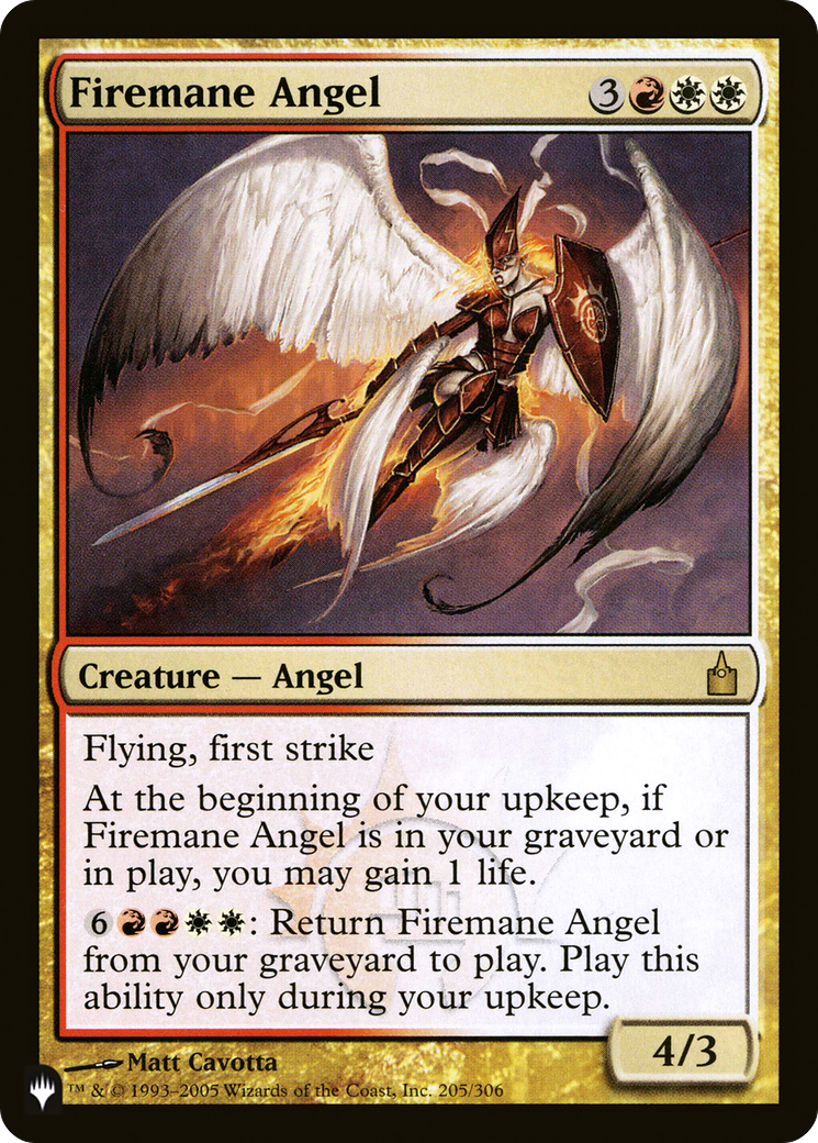 Image of Firemane Angel (LIST-RAV-205) - The List