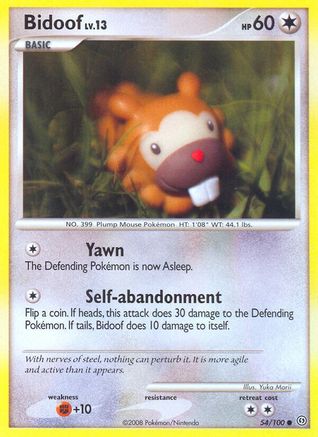 Image of Bidoof 054/100  Stormfront - Common