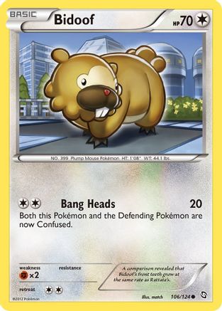 Image of Bidoof 106/124  Dragons Exalted - Common
