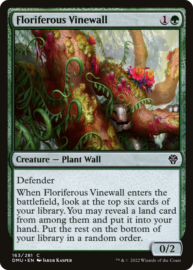 Image of Floriferous Vinewall (DMU-163) - Dominaria United Foil
