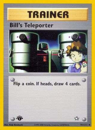 Image of Bill's Teleporter 091/111  - 1st Edition Neo Genesis - Uncommon