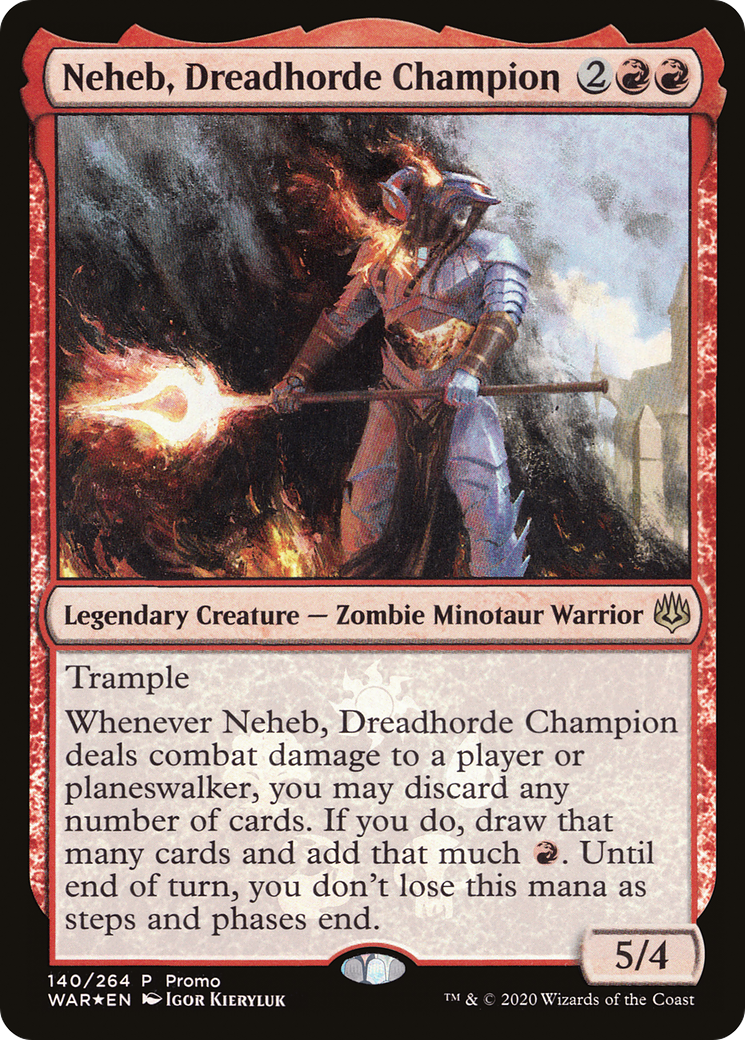 Image of Neheb, Dreadhorde Champion (MEDIA-140) - War of the Spark Promos Foil