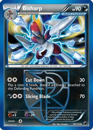Image of Bisharp (Team Plasma) (74) 074  Plasma Freeze - Uncommon
