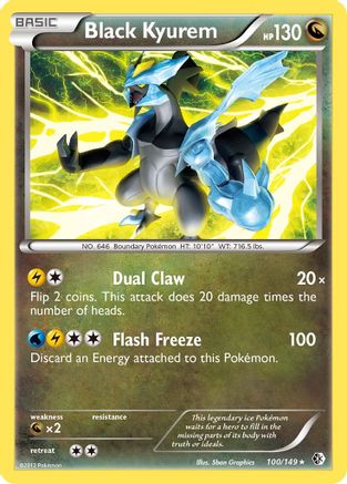 Image of Black Kyurem 100  Boundaries Crossed - Rare