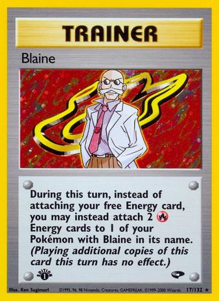 Image of Blaine (17) 017/132  - Unlimited Holofoil Gym Challenge - Holo Rare