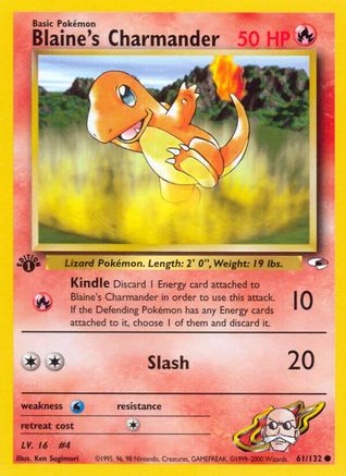 Image of Blaine's Charmander 061/132  - 1st Edition Gym Heroes - Common