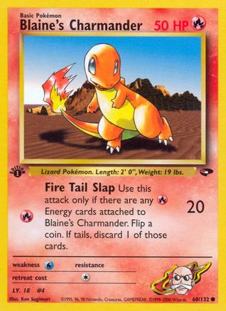 Image of Blaine's Charmander 060/132  - Unlimited Gym Challenge - Common