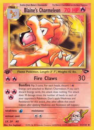Image of Blaine's Charmeleon 031/132  - Unlimited Gym Challenge - Uncommon