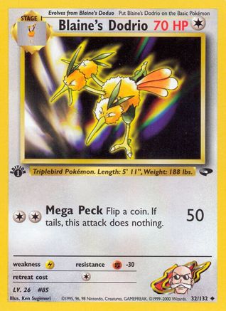 Image of Blaine's Dodrio 032/132  - 1st Edition Gym Challenge - Uncommon