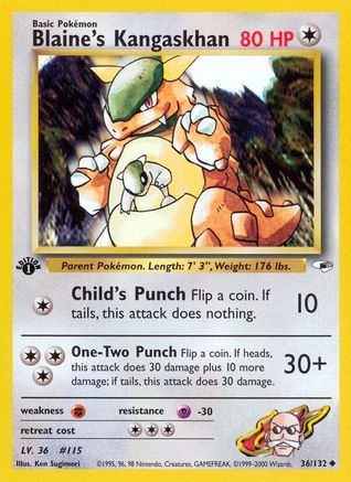 Image of Blaine's Kangaskhan 036/132  - 1st Edition Gym Heroes - Uncommon