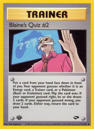 Image of Blaine's Quiz #2 111/132  - 1st Edition Gym Challenge - Uncommon