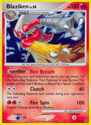 Image of Blaziken 003  - Reverse Holofoil Platinum - Holo Rare