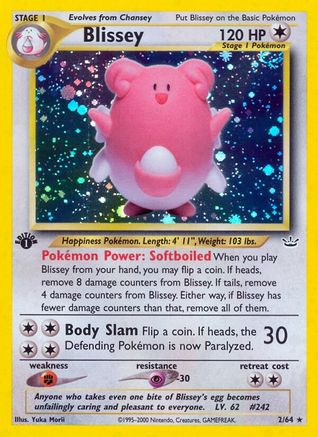 Image of Blissey 002/64  - 1st Edition Holofoil Neo Revelation - Holo Rare
