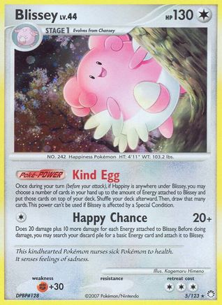 Image of Blissey 005/123  - Holofoil Mysterious Treasures - Holo Rare