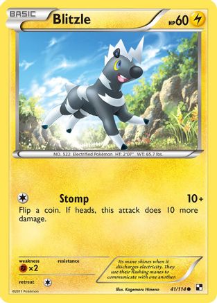 Image of Blitzle (41) 041  - Reverse Holofoil Black and White - Common