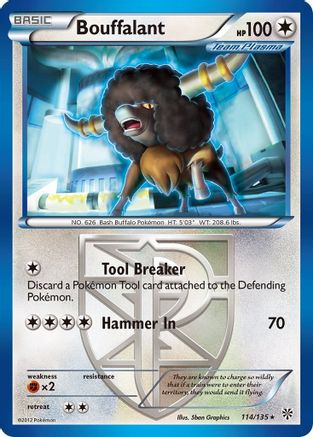 Image of Bouffalant (Team Plasma) 114  - Reverse Holofoil Plasma Storm - Rare