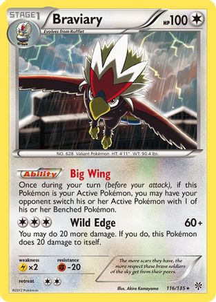 Image of Braviary 116  Plasma Storm - Rare
