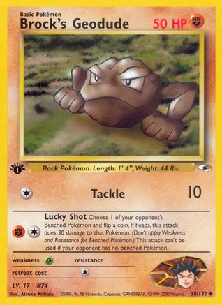 Image of Brock's Geodude (38) 038/132  - 1st Edition Gym Heroes - Uncommon