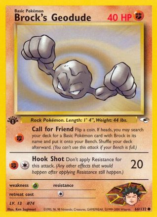 Image of Brock's Geodude (66) 066/132  - Unlimited Gym Heroes - Common