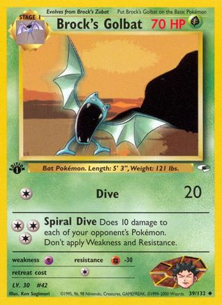 Image of Brock's Golbat 039/132  - Unlimited Gym Heroes - Uncommon