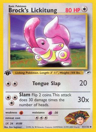 Image of Brock's Lickitung 041/132  - Unlimited Gym Heroes - Uncommon