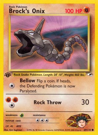 Image of Brock's Onix (69) 069/132  - Unlimited Gym Heroes - Common